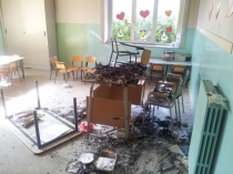 L'incendio appiccato nella scuola per l'infanzia Amodio