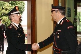 Il generale di Corpo d'Armata Maurizio Gualdi in visita al Reparto Territoriale Carabinieri