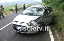 Una delle auto coinvolte nell'incidente