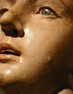 Le lacrime sulla statua di Sant'Antonio a Polla