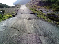 La strada Pisciotta-Ascea in località Rizzico